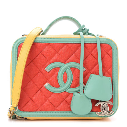 Chanel Caviar Quilted Medium CC Filigree Vanity Case Multicolor 1 of 11