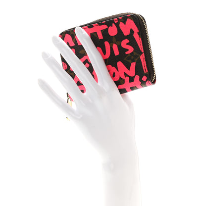 Louis Vuitton Monogram Graffiti Zippy Coin Purse Fuchsia 2 of 7