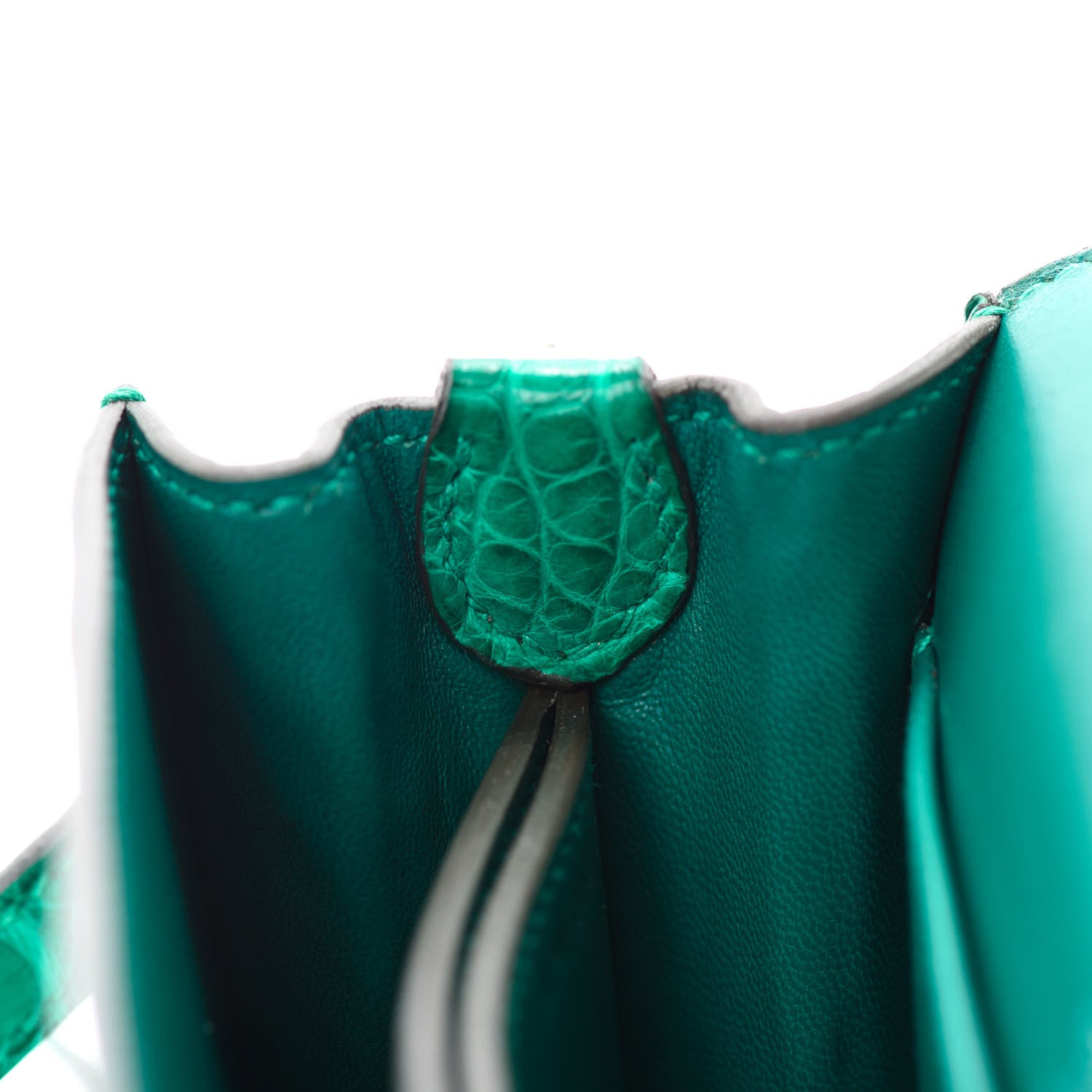 Hermes Matte Alligator Mini Sac Roulis Malachite 13 of 20
