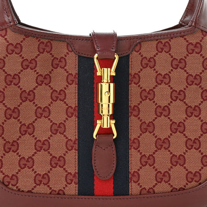 Gucci Monogram Azalea Calfskin Web Small Jackie 1961 Hobo Sahara Rubino Chardonnay 8 of 10