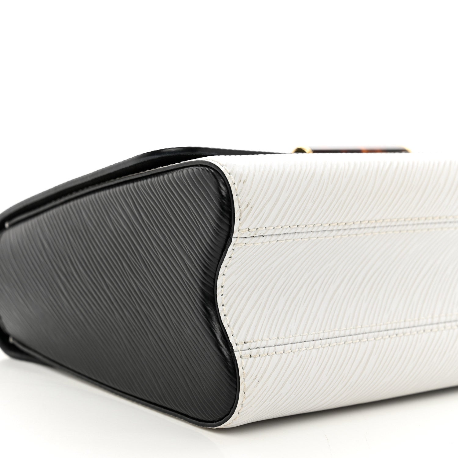 Louis Vuitton Epi Tortoiseshell Twist Shoulder Bag MM Black White 8 of 9