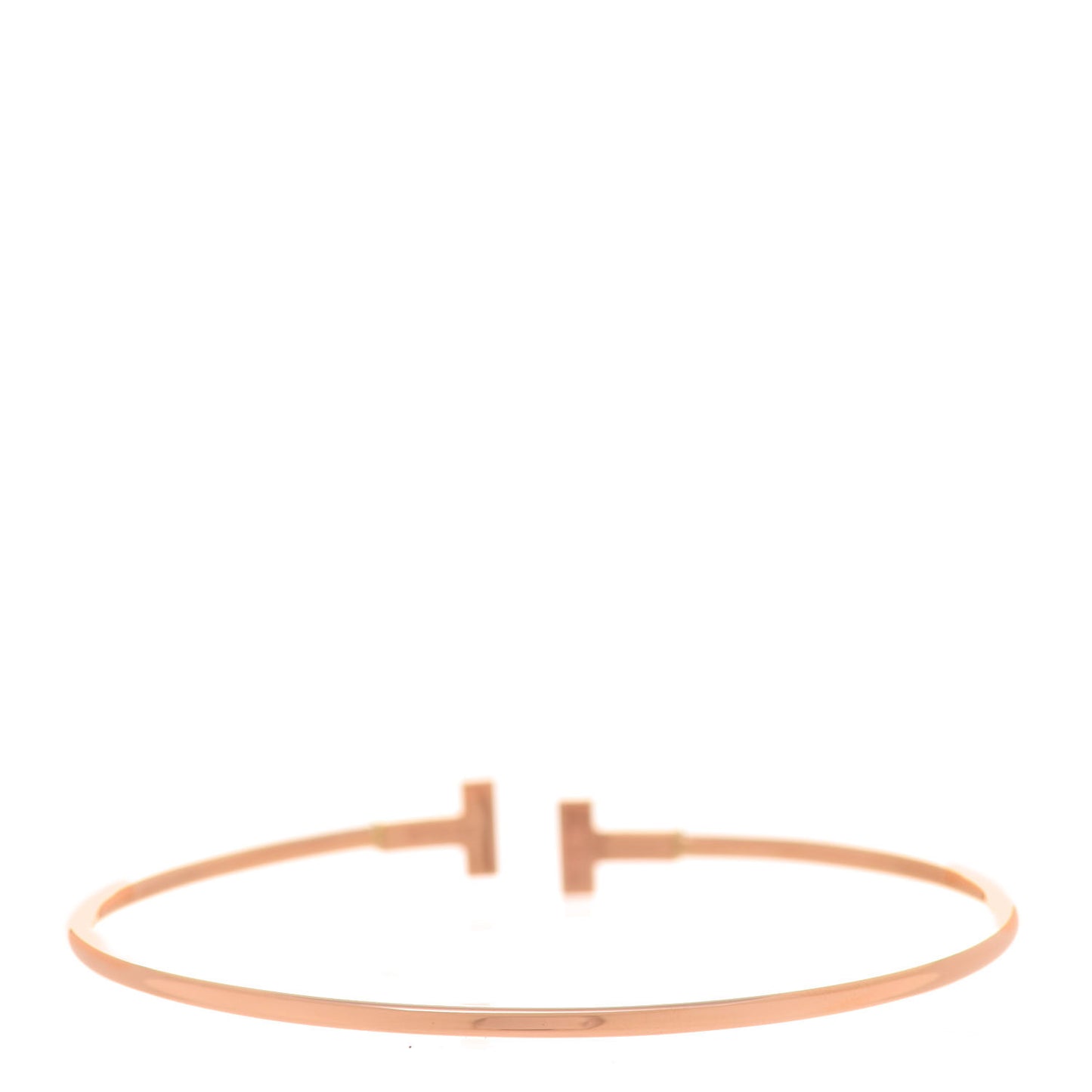 18K Rose Gold Narrow T Wire Bracelet