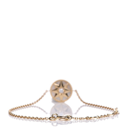 Christian Dior 18K Yellow Gold Diamond Mother of Pearl Rose Des Vents Bracelet 11 of 16