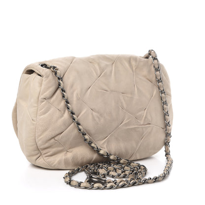 Chanel Iridescent Calfskin Glint Flap Beige 3 of 12