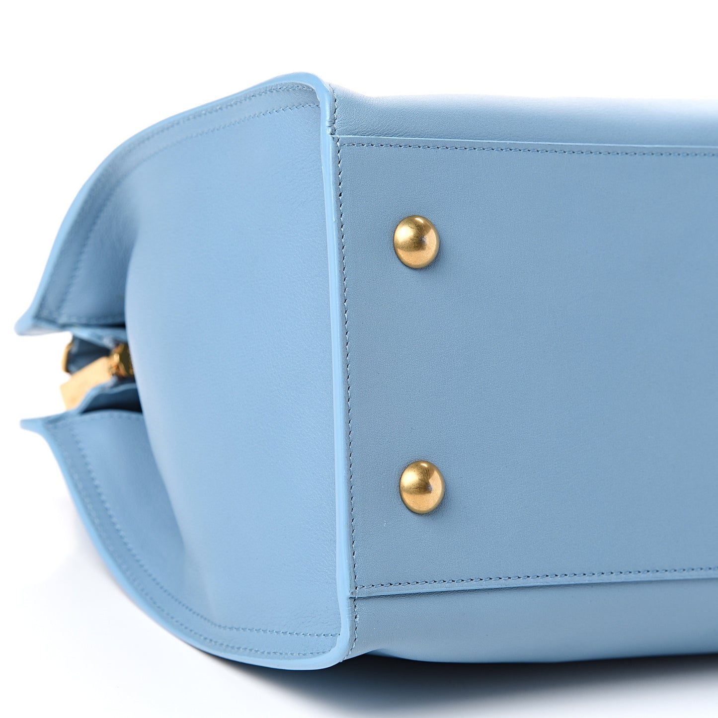 Calfskin Small Classic Y Cabas Blue Glacier