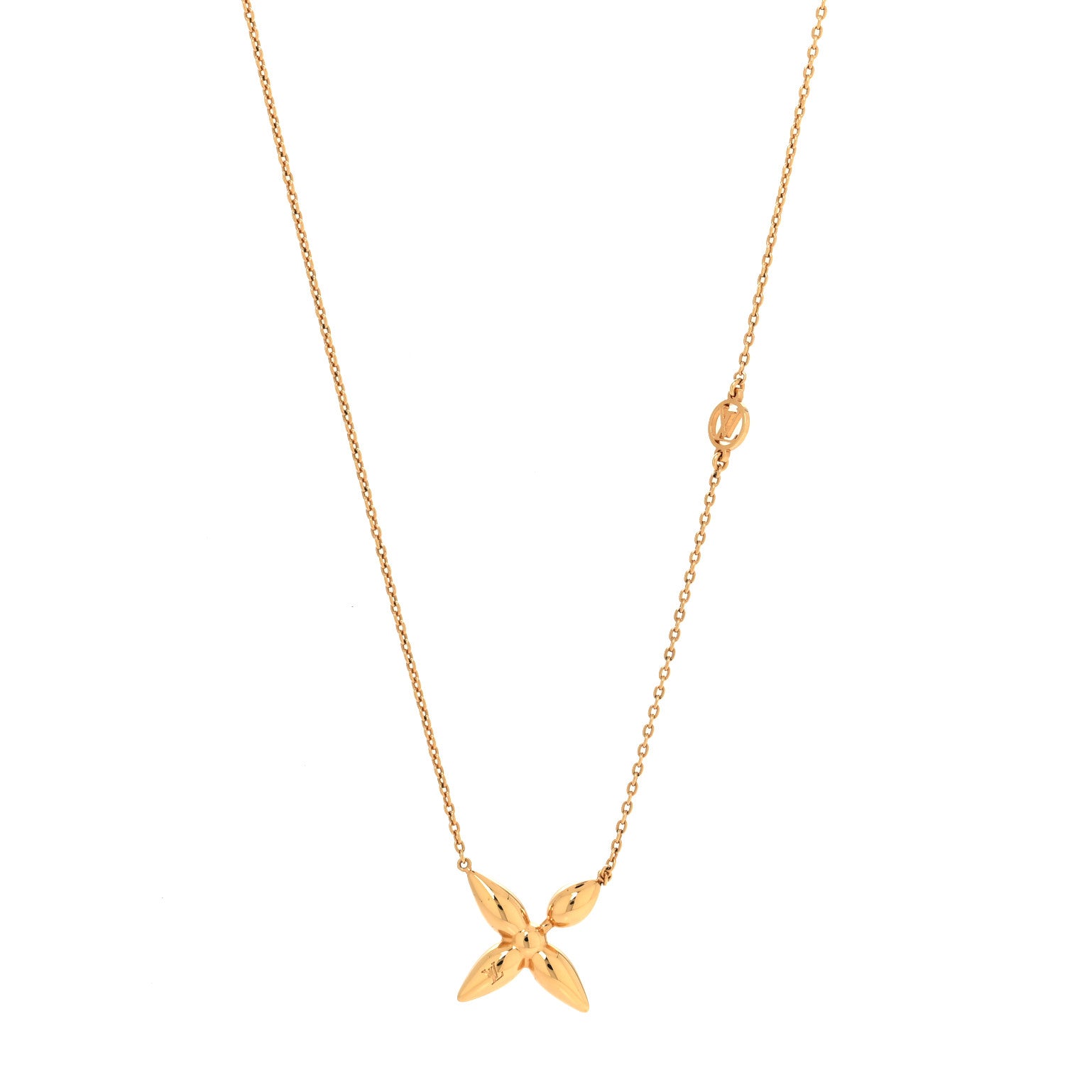 Louis Vuitton Metal Louisette Necklace Gold 1 of 6