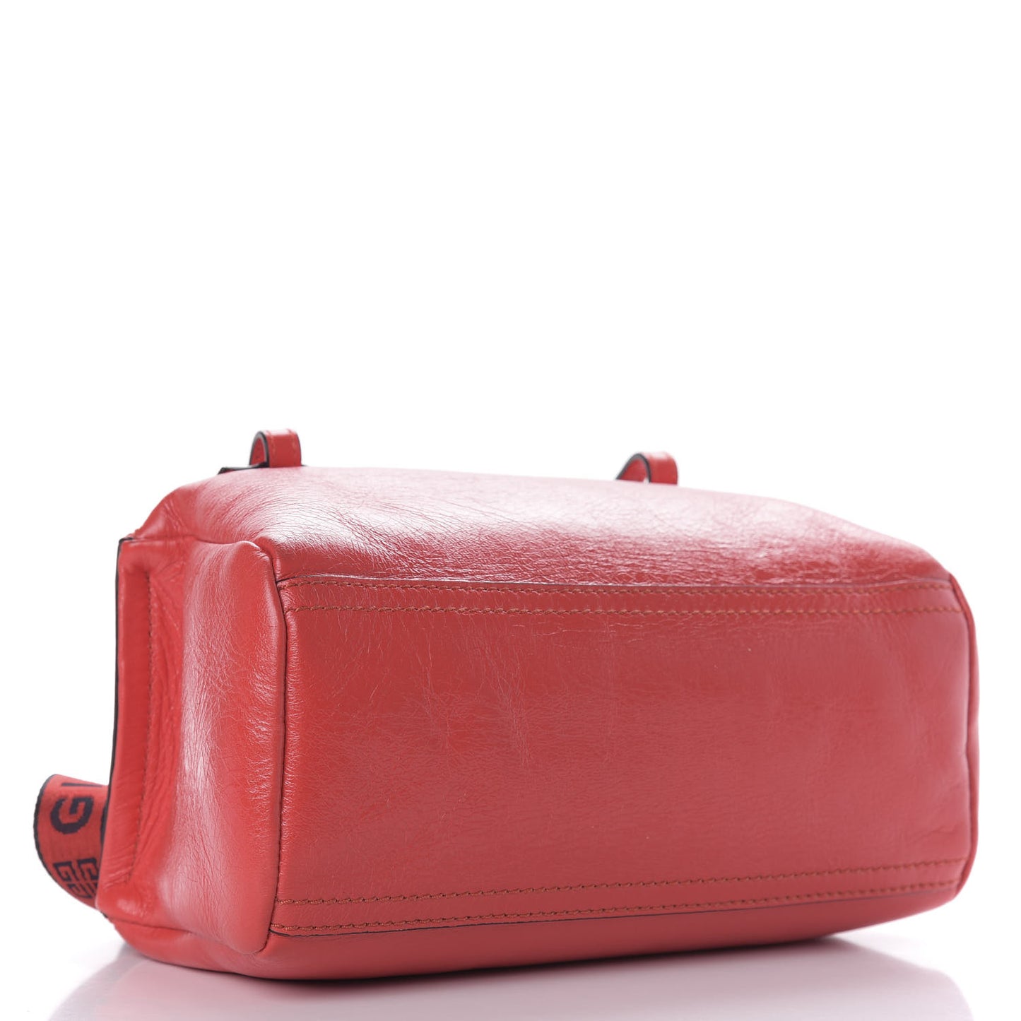 Patent Lambskin 4G Mini Pandora Pop Red