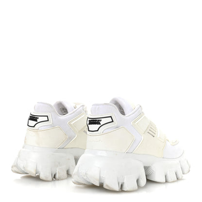 Prada Rubber Technical Knit Fabric Cloudbust Thunder Sneakers 39 White 5 of 7