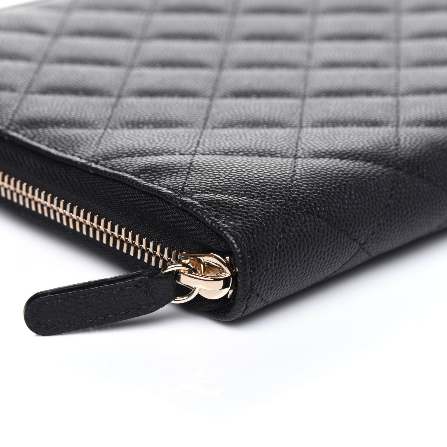 Chanel Caviar Quilted Zip Around Notebook Agenda Cover Black 10 of 12