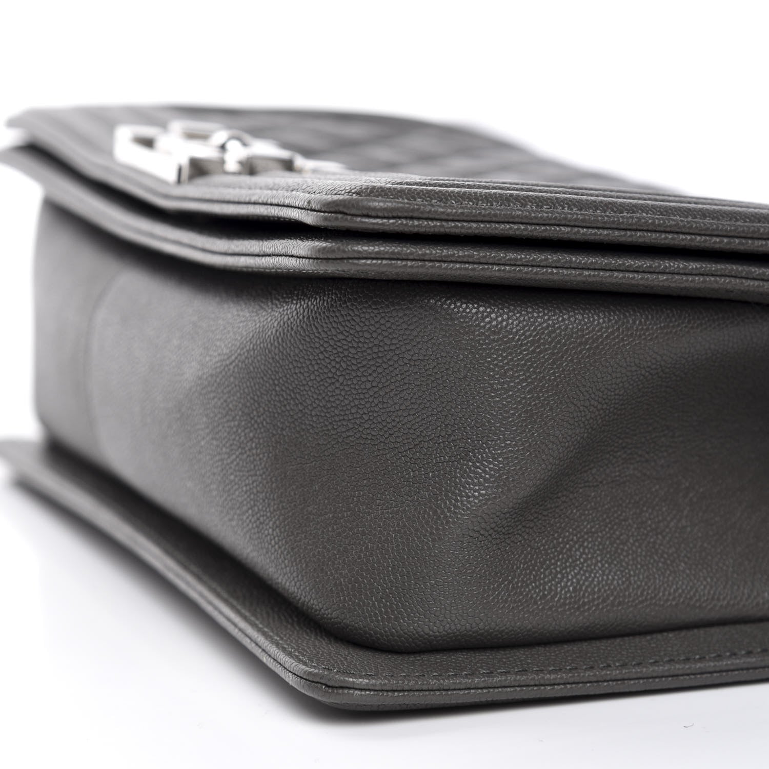 Chanel Caviar Quilted Medium Boy Flap Grey 7 of 10