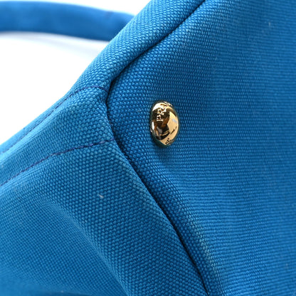 Prada Canapa Large Logo Tote Azzurro 9 of 10