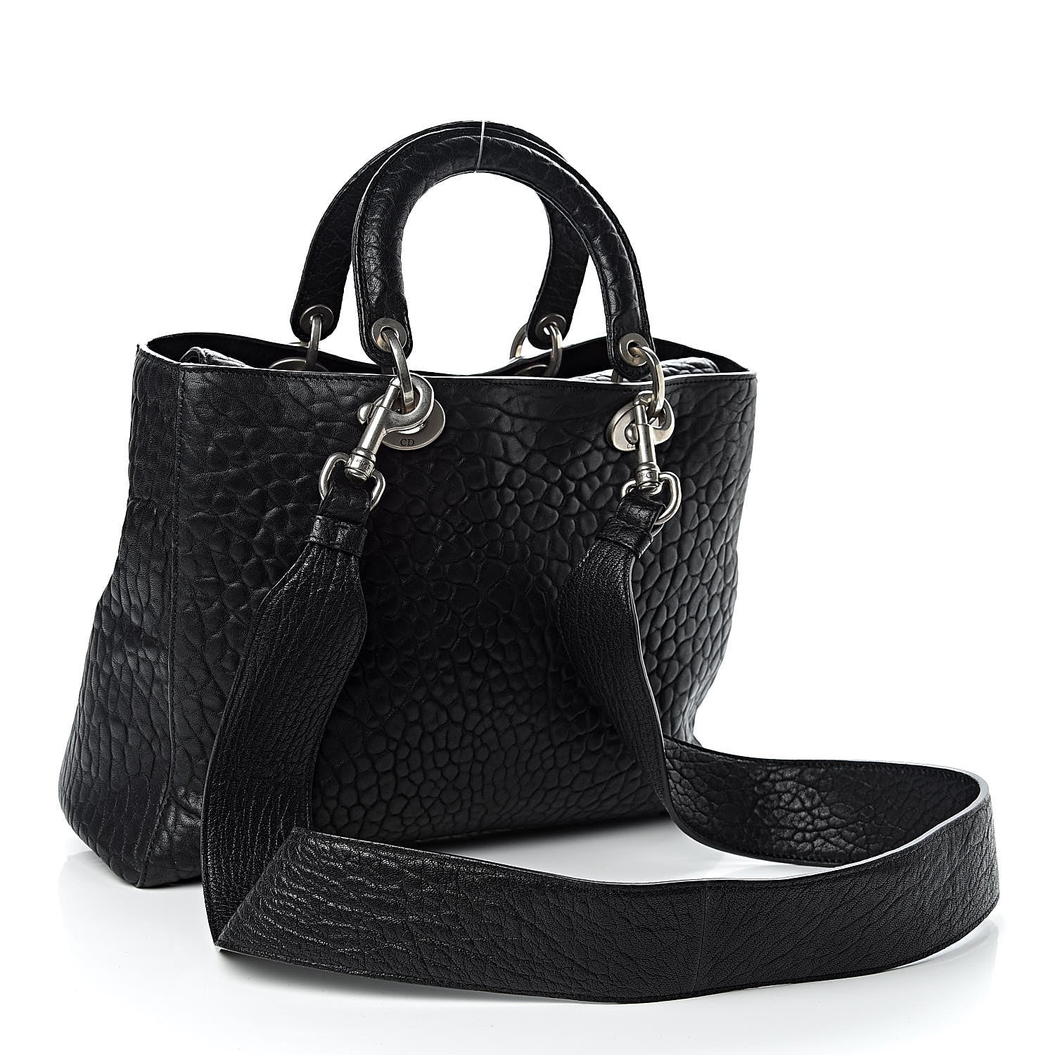 Christian Dior Canyon Grained Lambskin Large Lady Dior Black 3 of 15