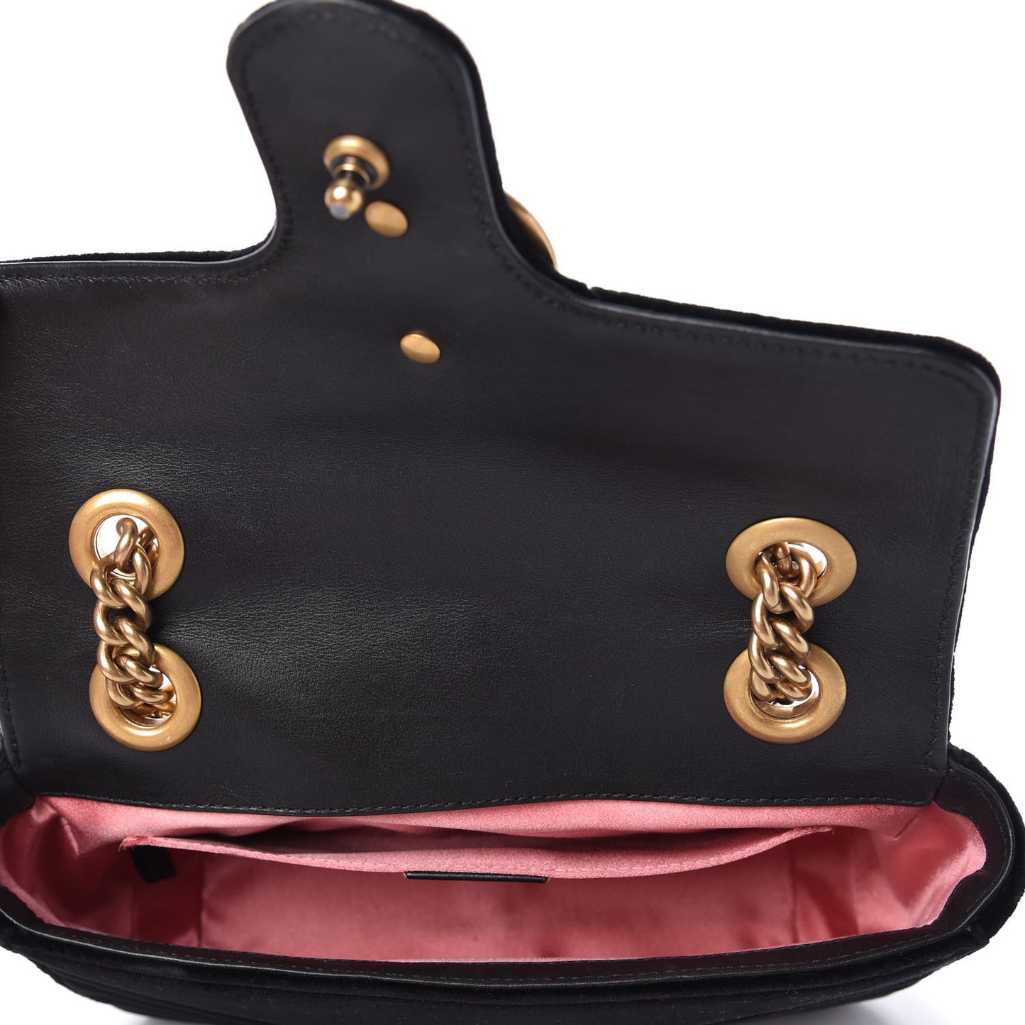 Velvet Matelasse Mini GG Marmont Shoulder Bag Black