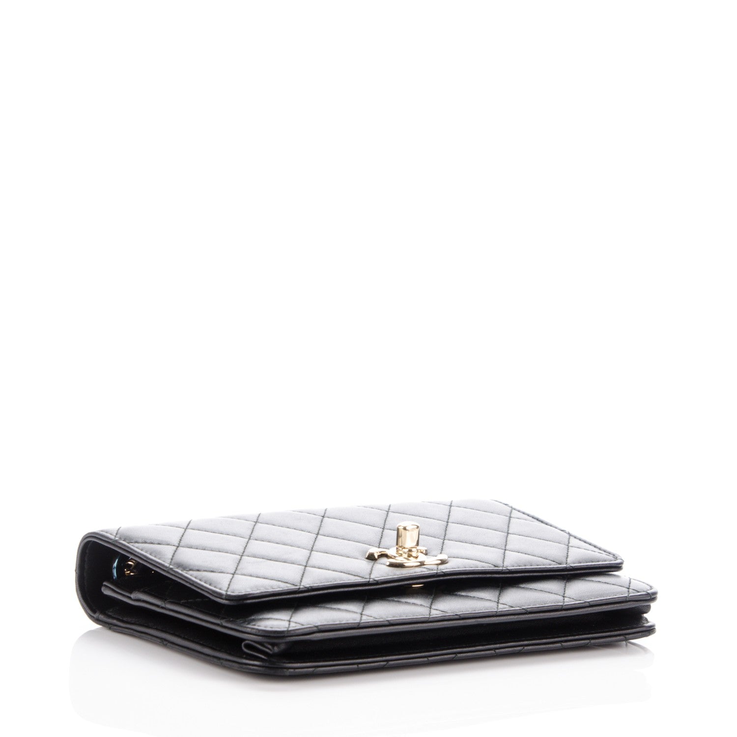 Chanel Lambskin Quilted Trendy CC Wallet On Chain WOC Black 4 of 10