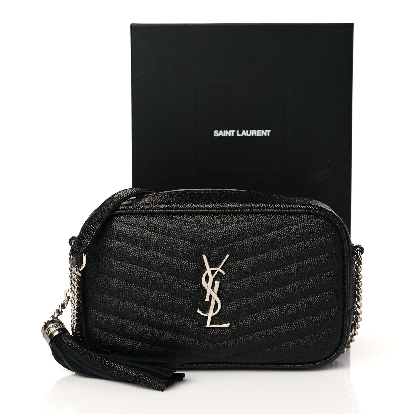 Grain De Poudre Matelasse Monogram Mini Lou Camera Bag Black