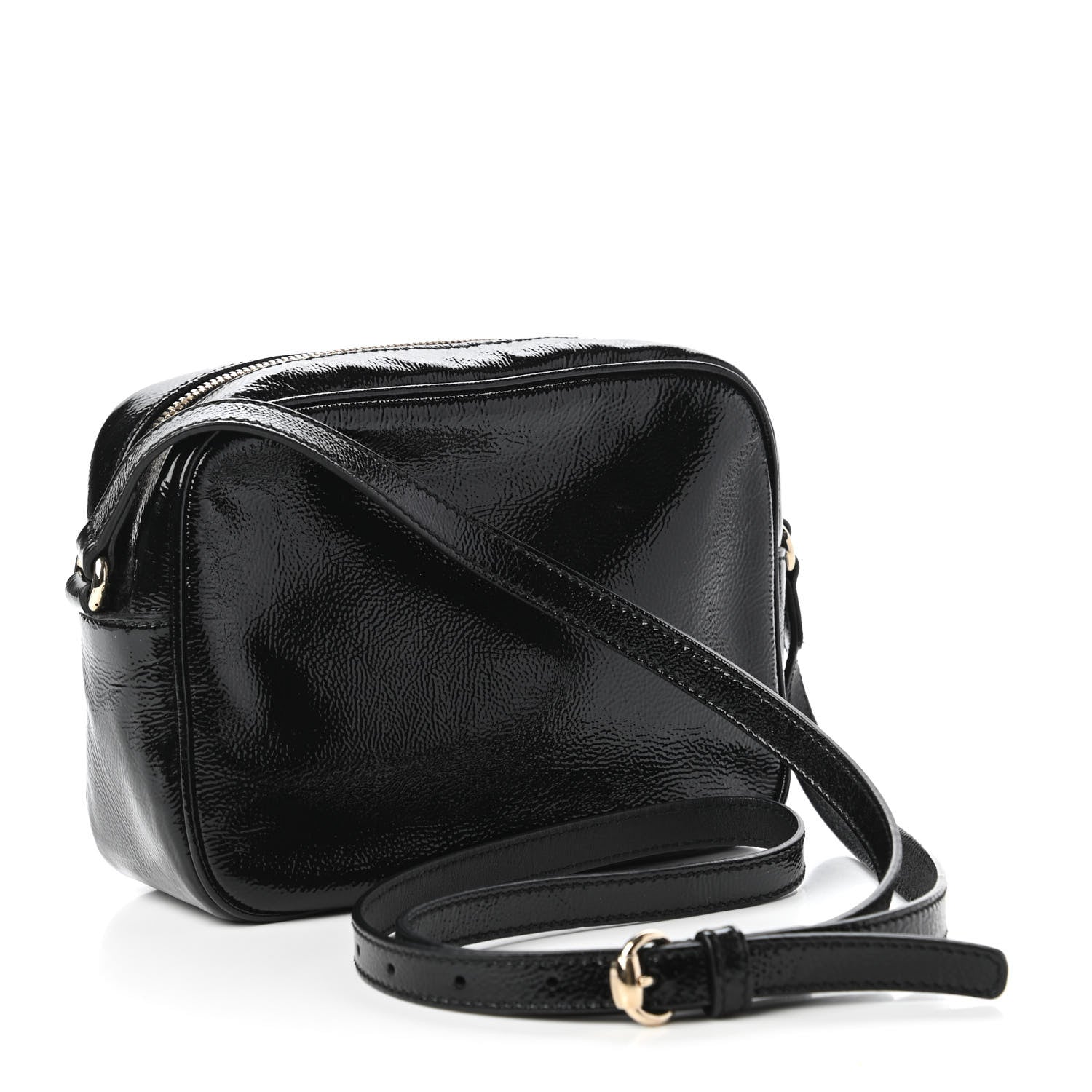 Gucci Soft Patent Small Soho Disco Bag Black 3 of 11