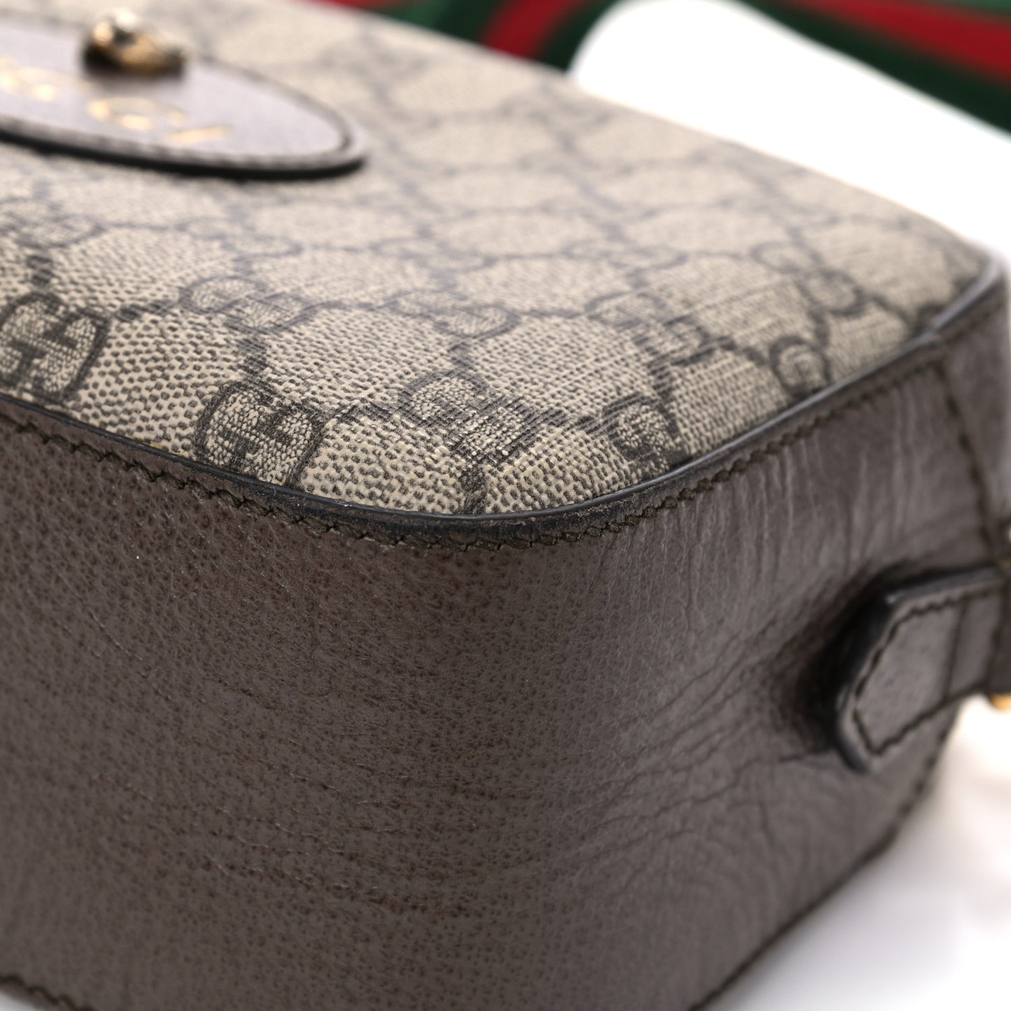 GG Supreme Monogram Web Neo Vintage Shoulder Bag Beige New Acero Crop