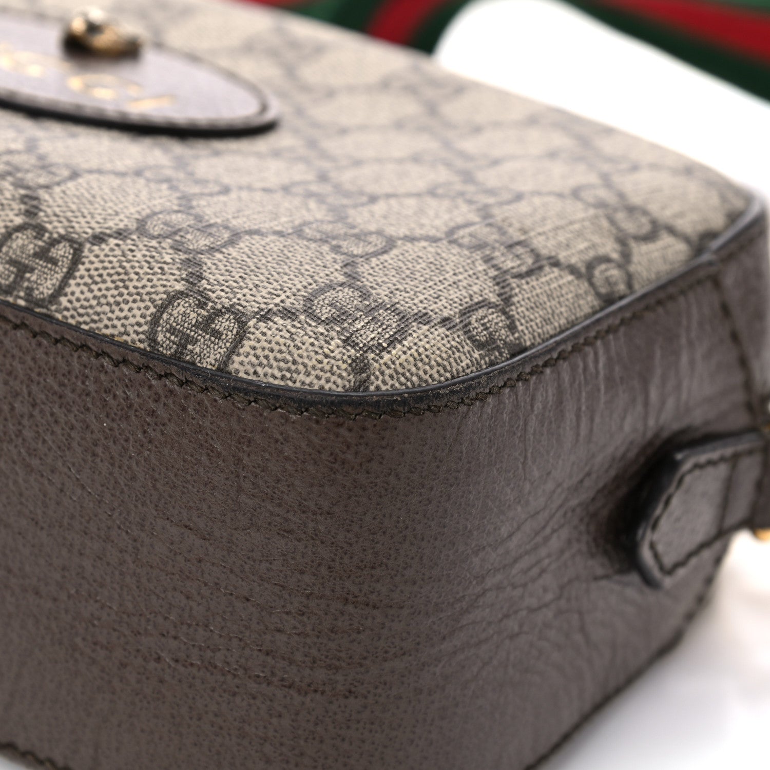 Gucci GG Supreme Monogram Web Neo Vintage Shoulder Bag Beige New Acero Crop 10 of 17