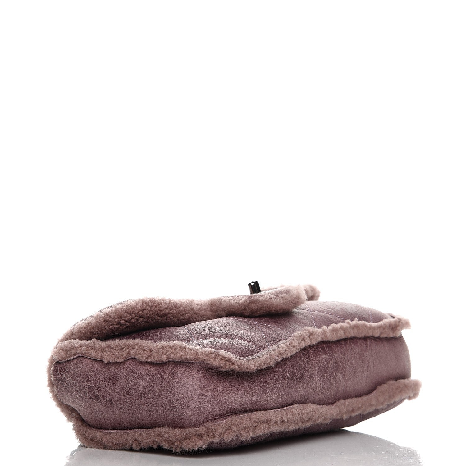 Chanel Shearling Quilted Medium Single Flap Purple 4 of 8