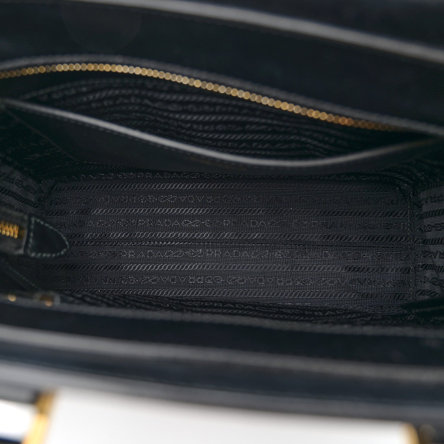 Prada Saffiano Soft Calfskin Small Zippered Tote Black 5 of 11