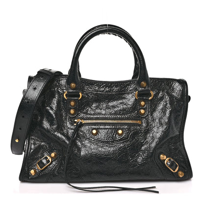 Balenciaga Agneau Arena Gold Hardware Small Le City Black 1 of 10