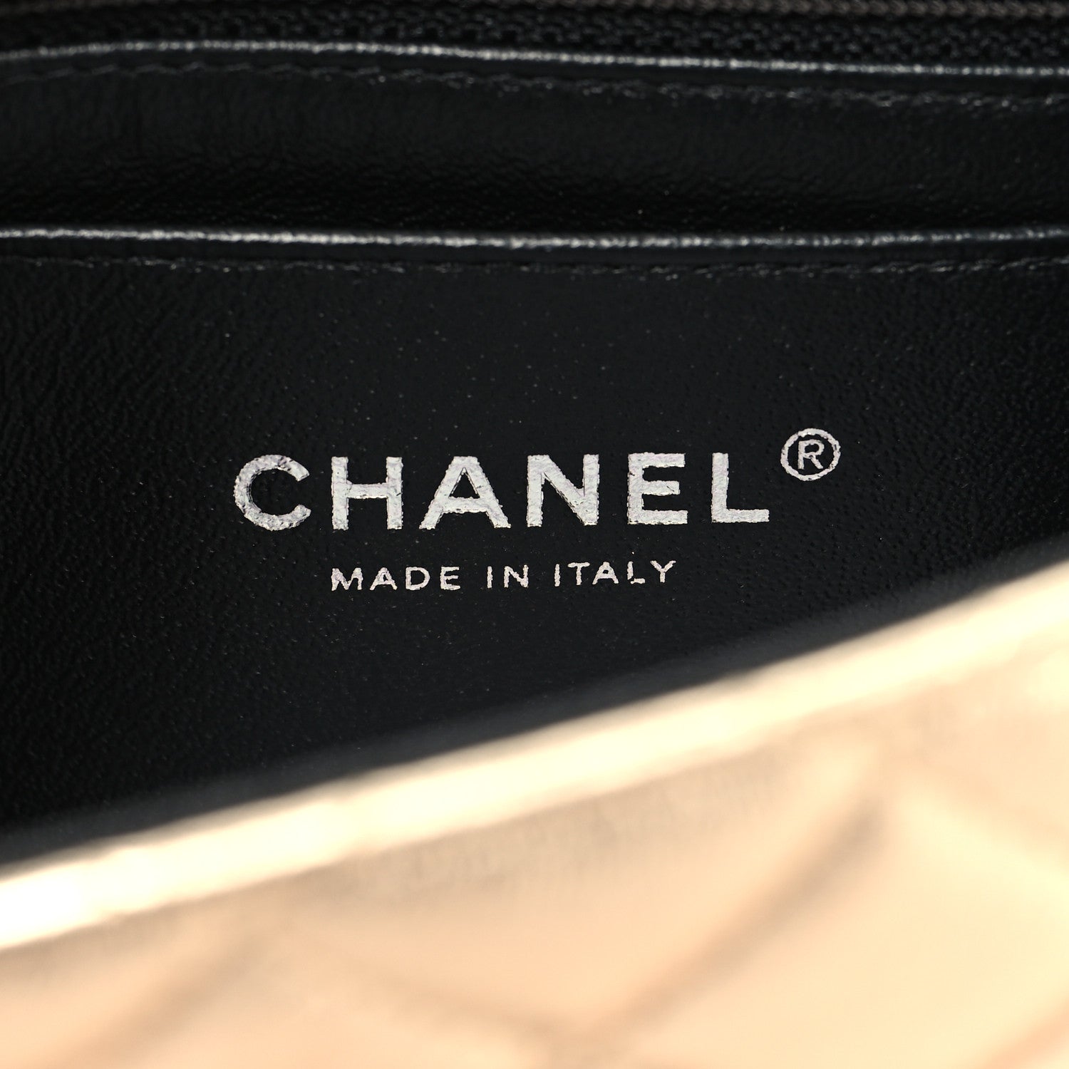 Chanel Metallic Lambskin Quilted Mini Square Flap Gold Black 9 of 10