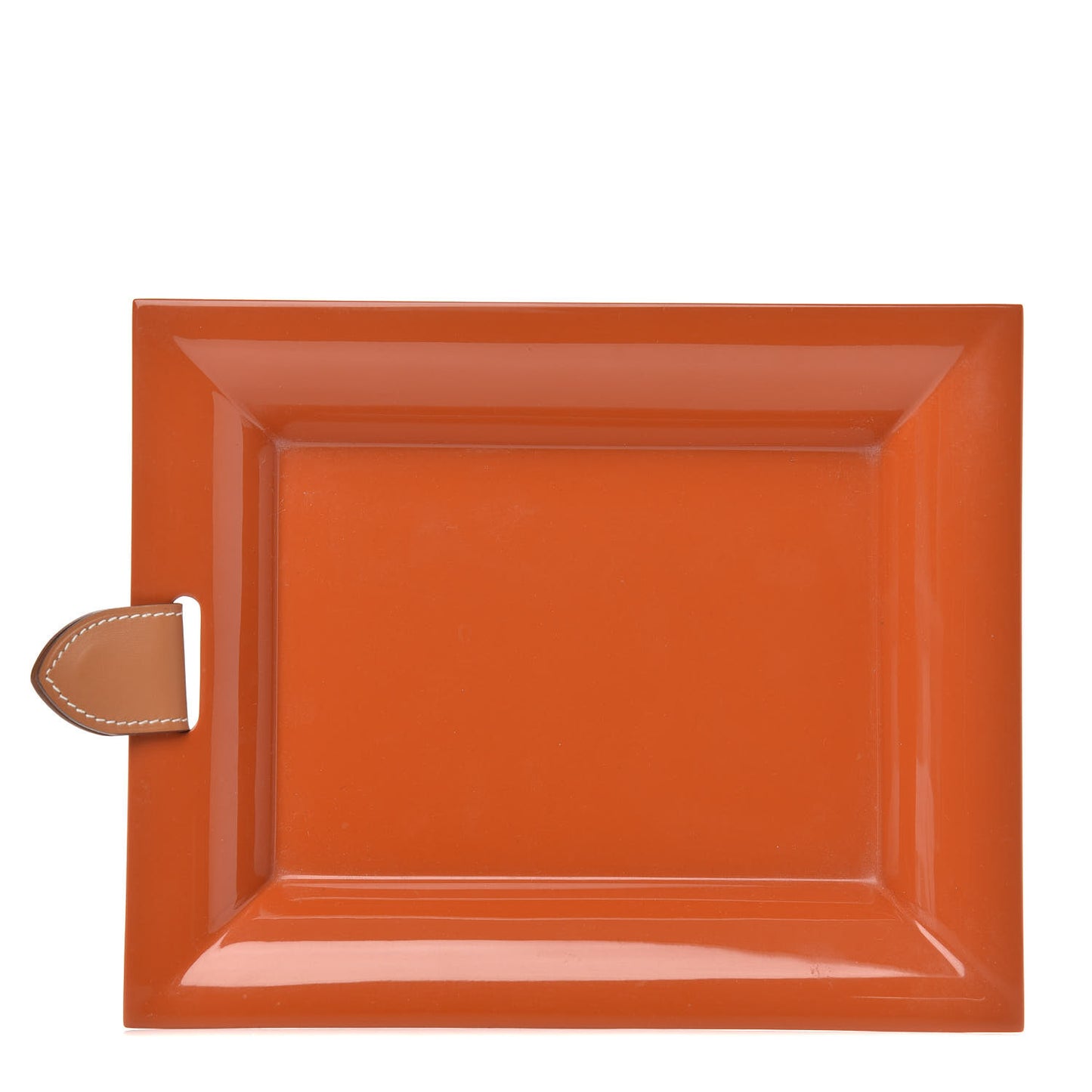 Lacquered Wood Chamonix Chakor PM Change Tray Orange
