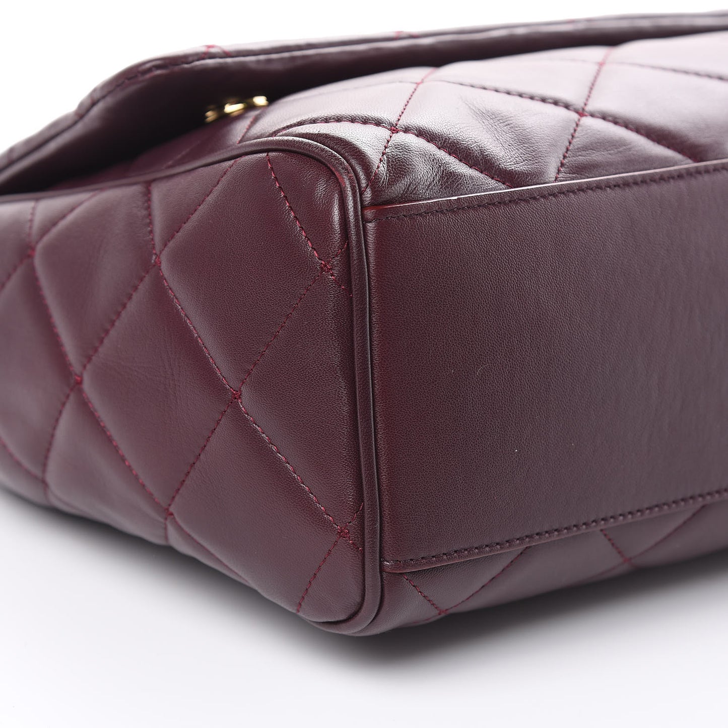 Lambskin Quilted Kate Shoulder Bag Burgundy