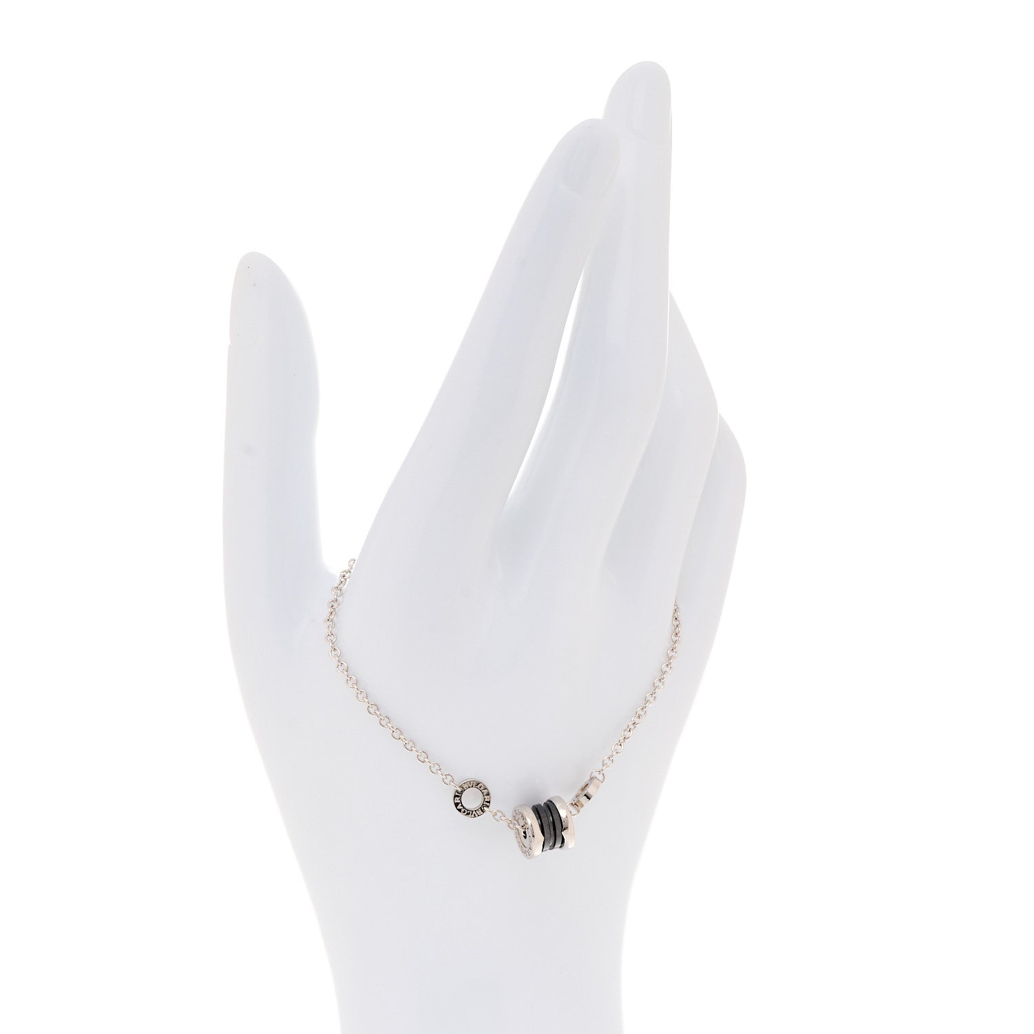 Bulgari Sterling Silver Black Ceramic Save the Children Bracelet SM 2 of 5