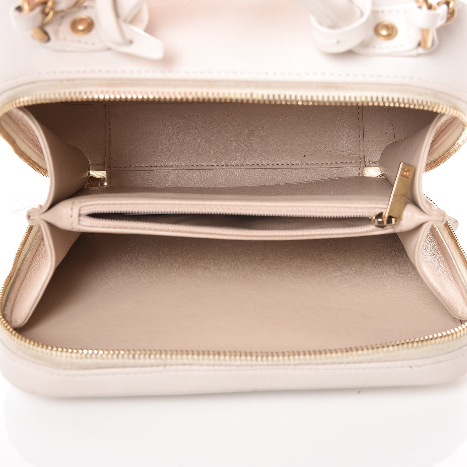 Chanel Caviar Quilted Medium CC Filigree Vanity Case White 5 of 13