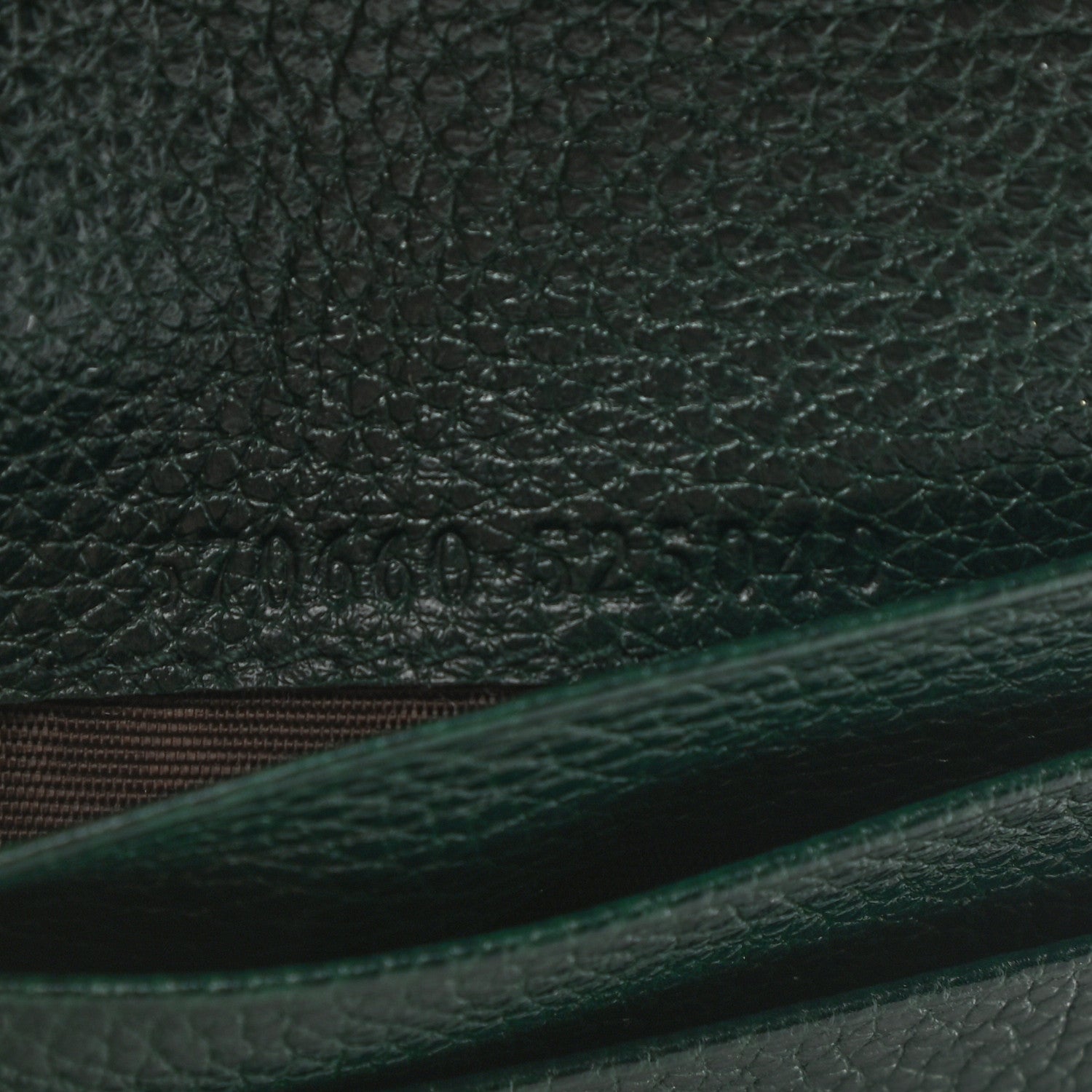 Gucci Grainy Calfskin Zumi Chain Card Case Wallet Vintage Green 7 of 7