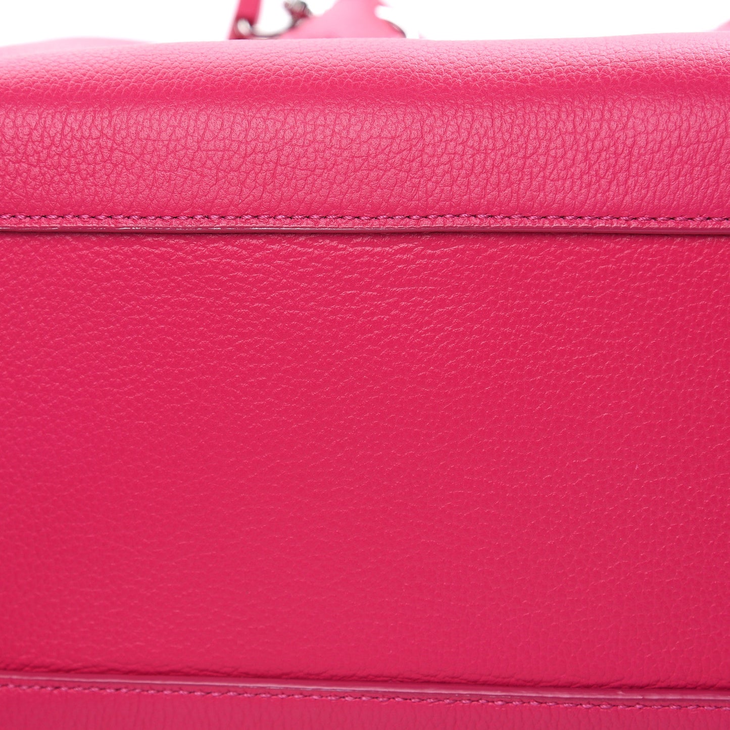 Grained Calfskin Medium Milla Tote Beetroot Pink