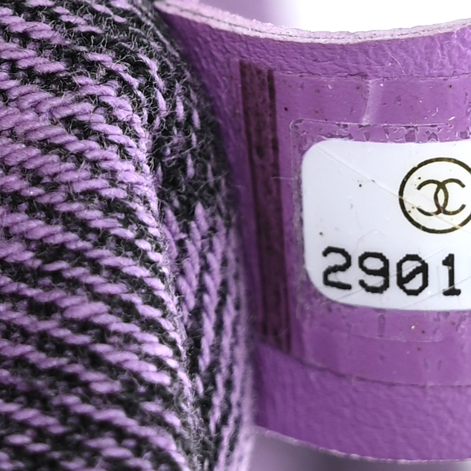 Chanel Denim Quilted Denimpression Flap Purple Black 7 of 11