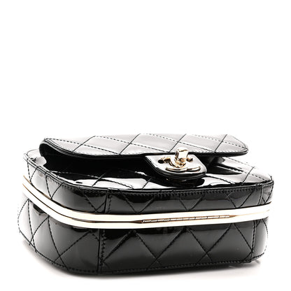 Chanel Patent Calfskin Quilted Mini Camera Case Black 4 of 10