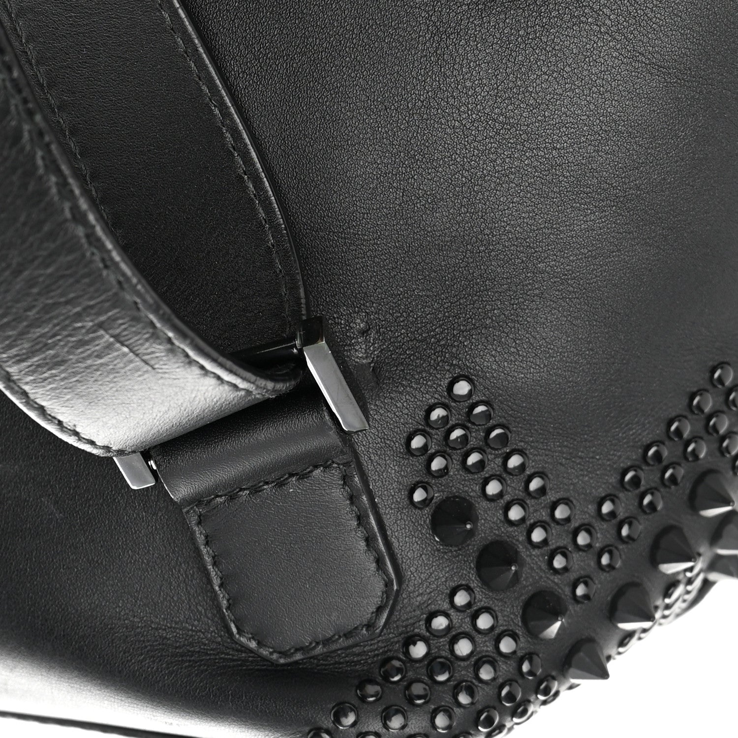 Bulgari X NICHOLAS KIRKWOOD Calfskin Studded Serpenti Forever Backpack Black 21 of 26