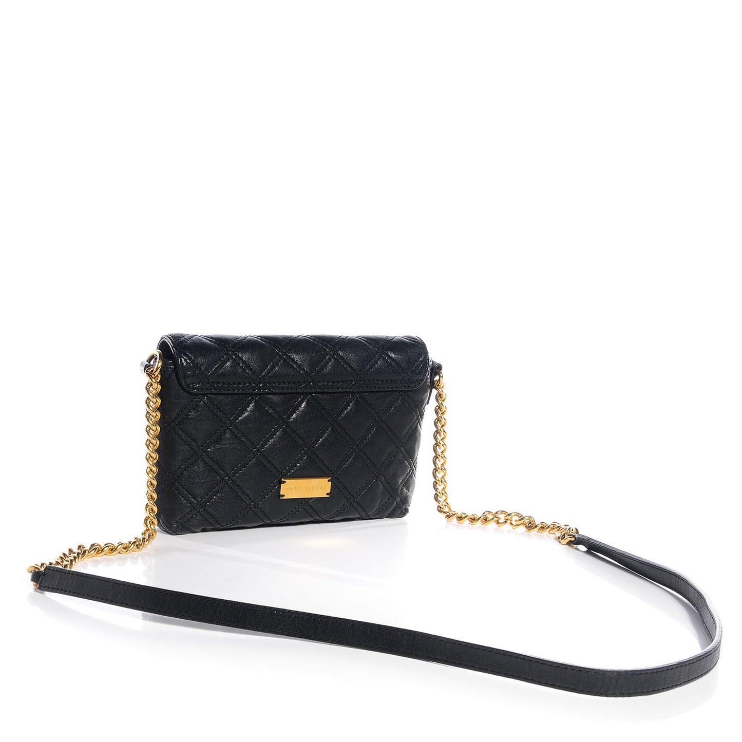 Lambskin Bow Quilting Single Black