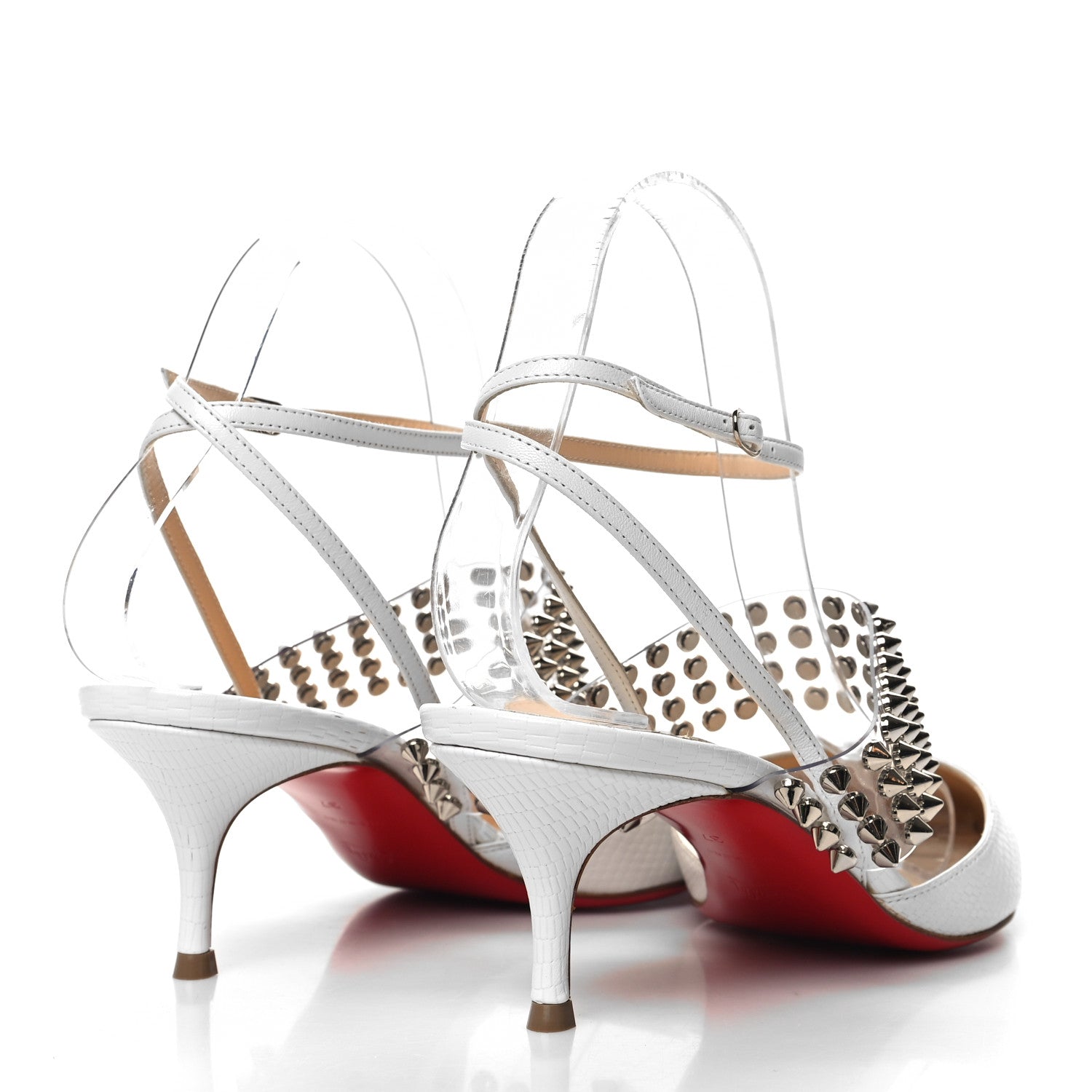 Christian Louboutin CHRISTIAN LOUBOUTIN Kid PVC Zarli Levita 55 Pumps 37 White 4 of 10