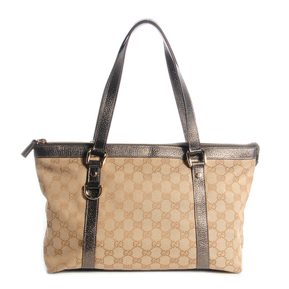 Gucci Monogram Medium Abbey Tote Metallic 1 of 8