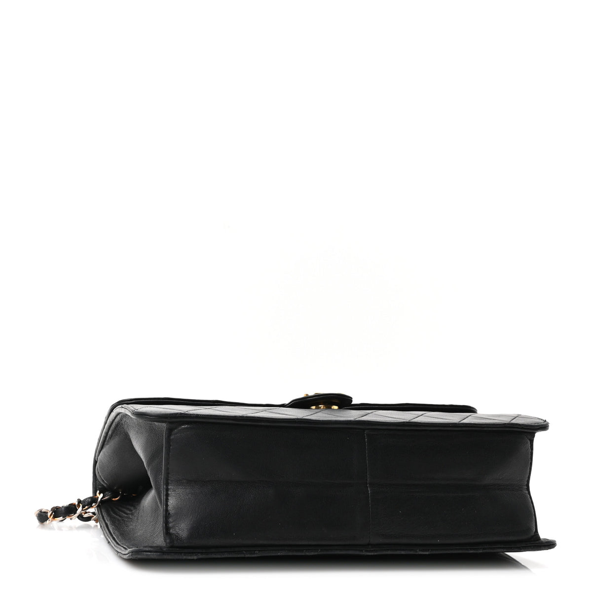 Lambskin Quilted Medium Single Flap Black