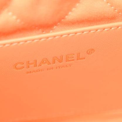 Chanel Shiny Calfskin Quilted Mini Chanel 22 Orange 6 of 10