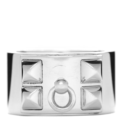 Hermes Sterling Silver Collier De Chien CDC Ring 54 6.75 1 of 5