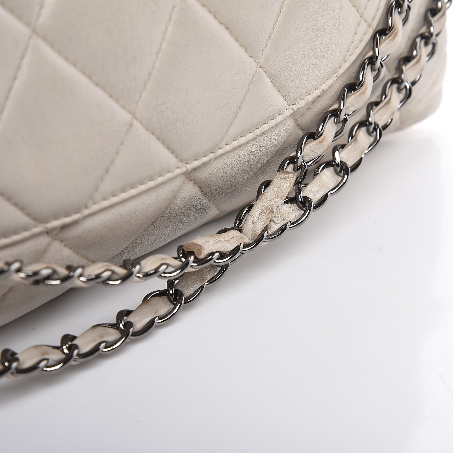 Chanel Lambskin Quilted 3 Accordion Flap Bag White 21 of 21