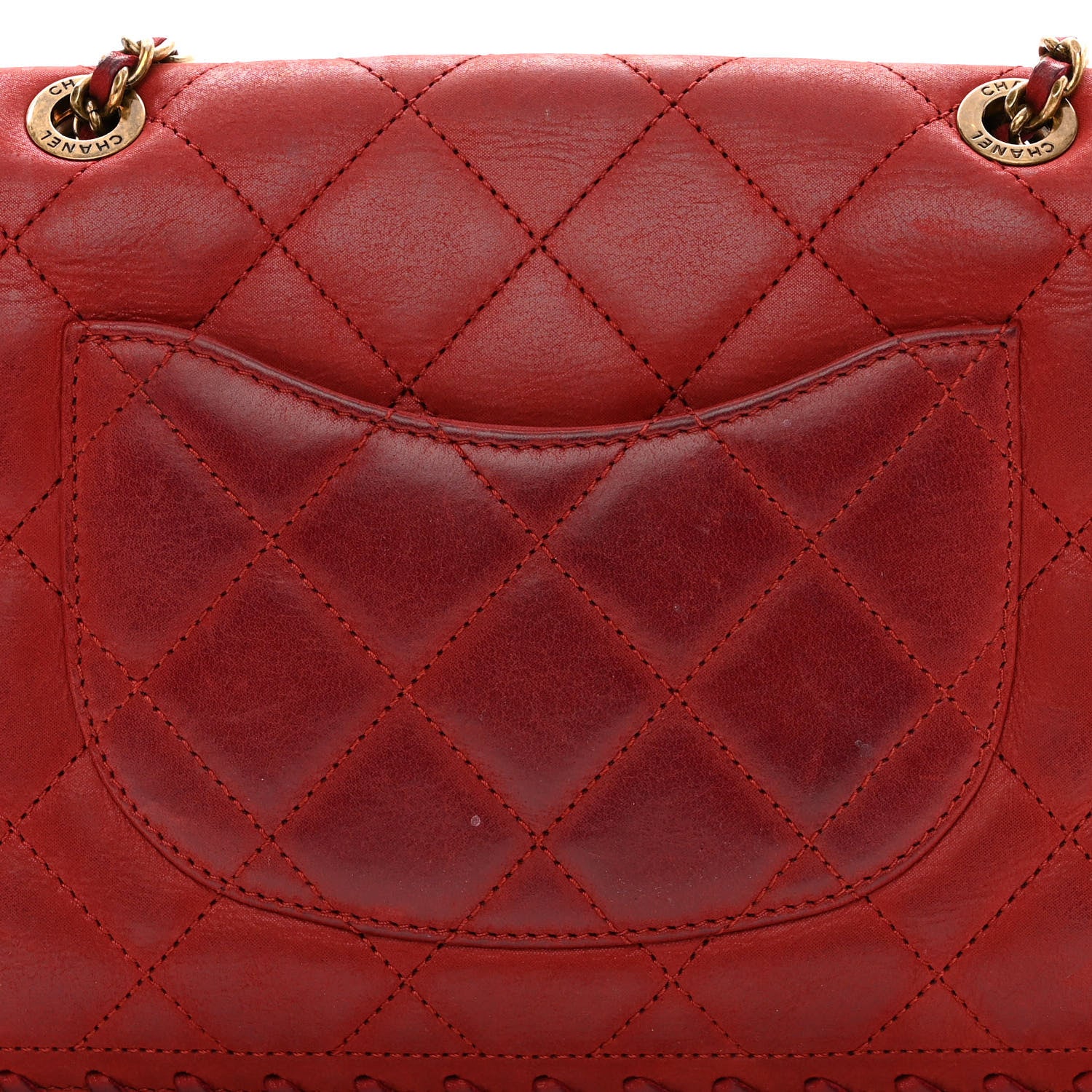 Chanel Iridescent Calfskin Small Happy Stitch Flap Red 11 of 12