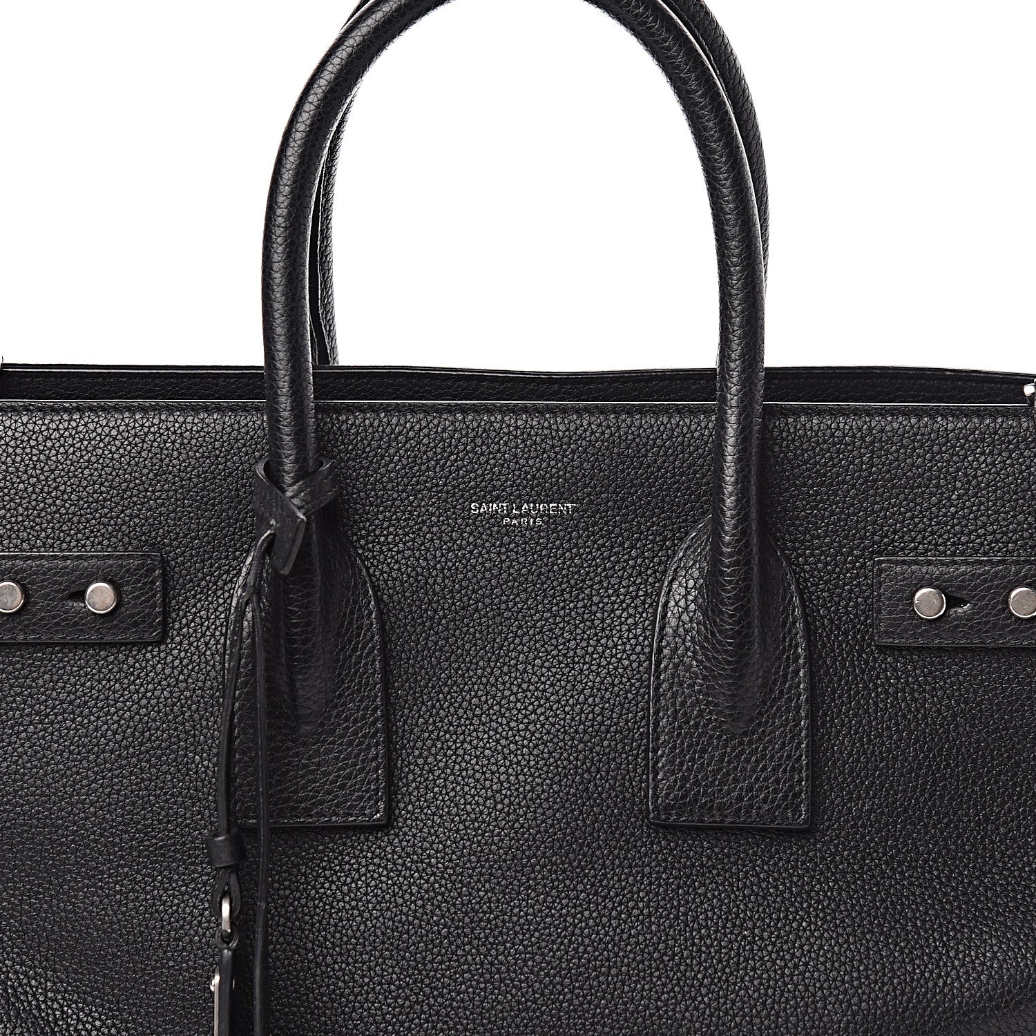 Saint Laurent Grained Calfskin Small Supple Sac De Jour Black 10 of 10