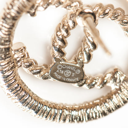 Chanel Twisted CC Earrings Light Gold 6 of 6