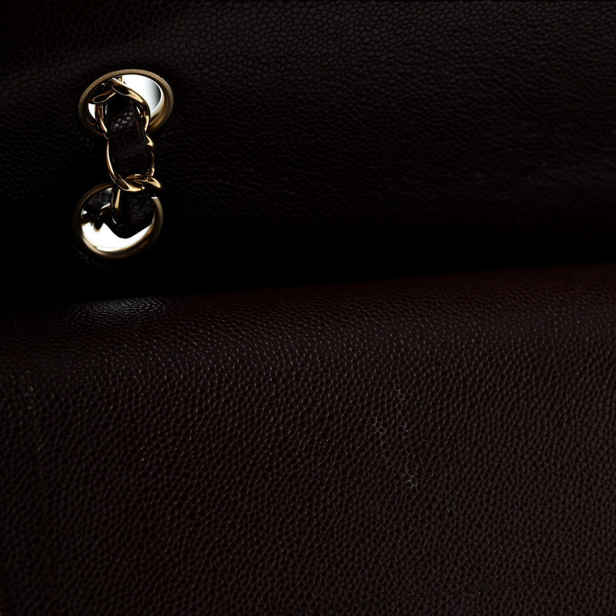Chanel Caviar Quilted Medium Double Flap Dark Brown 11 of 12