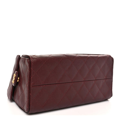 Chanel Caviar Quilted Small Chanel 25 Handbag Burgundy 4 of 12