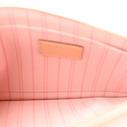 Louis Vuitton Damier Azur Neverfull MM GM Pochette Rose Ballerine 5 of 7