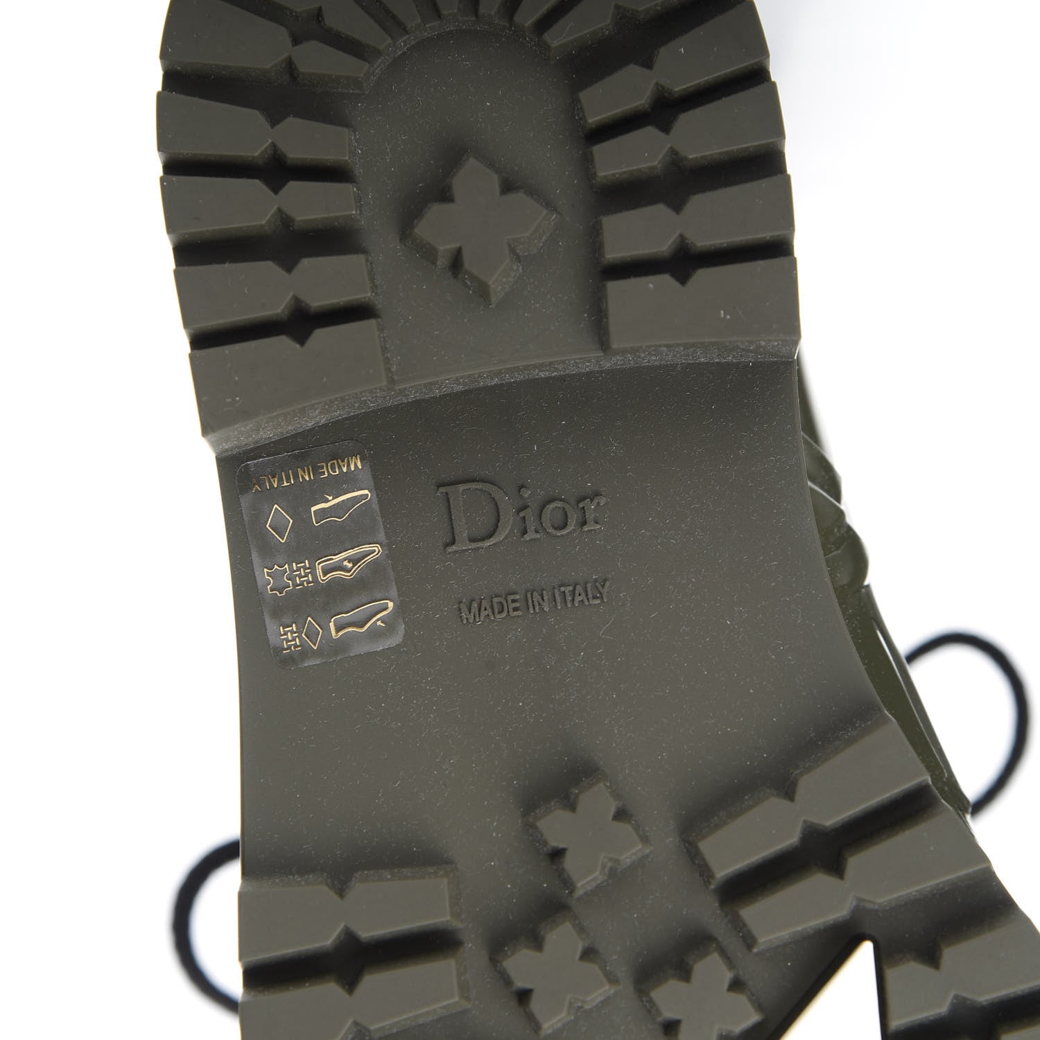 Christian Dior Shiny Rubber Diorcamp Low Boots 35 Military 6 of 6