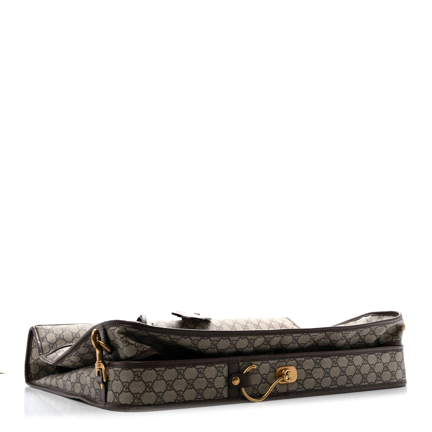 Gucci GG Supreme Monogram Textured Dollar Calfskin Web Ophidia Savoy Garment Bag Beige Ebony New Acero 3 of 11